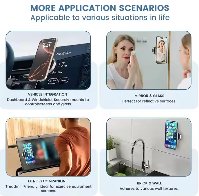 Magnetic Car Phone Holder – Strong Grip | 360° Rotation | Universal Fit