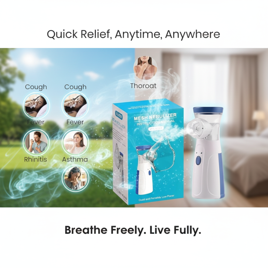Swirler™ Portable Nebulizer – Silent & Lightweight Respiratory Relief