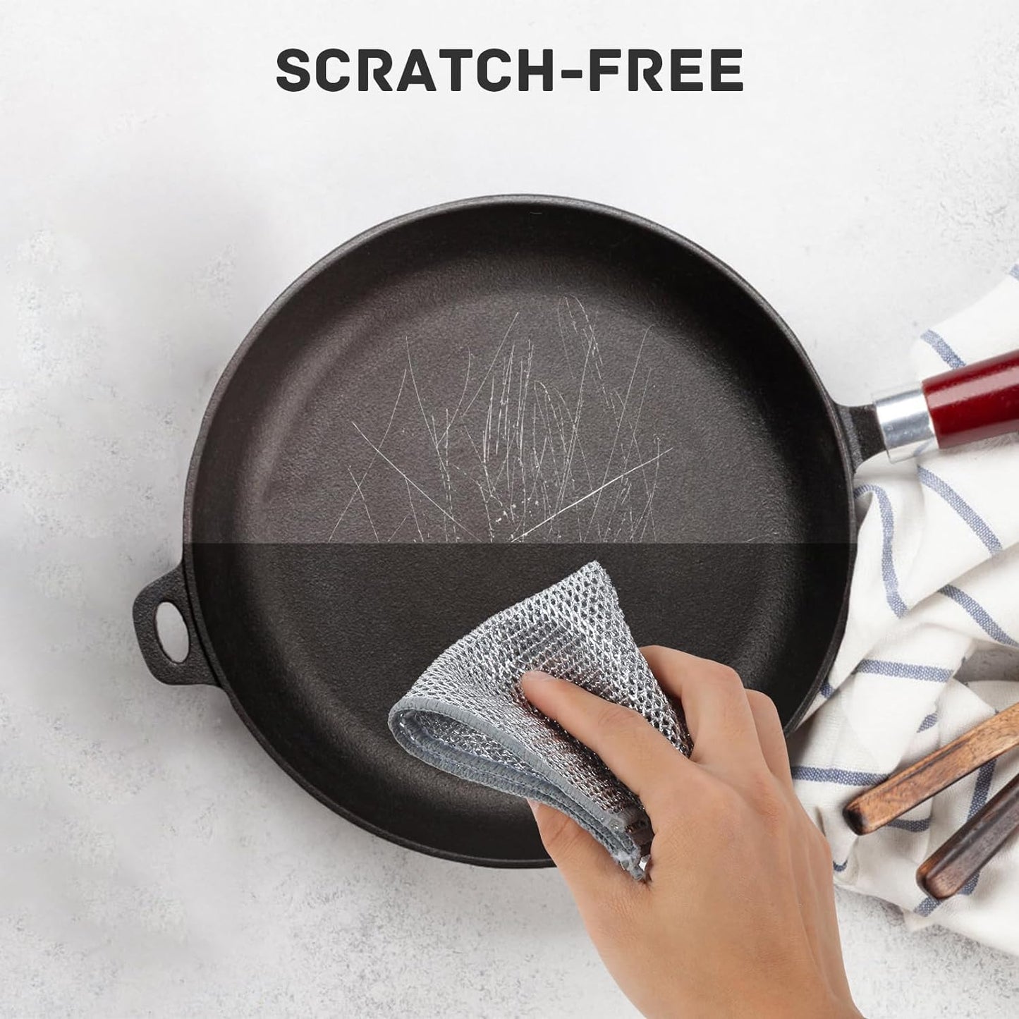 Steel Wire Dish Cloth – Heavy-Duty Scrubber for Tough Kitchen Cleaning