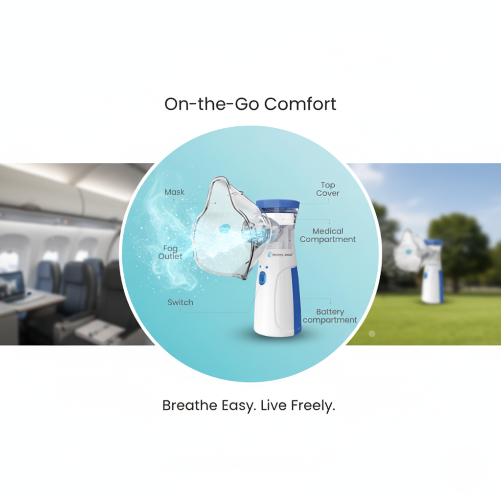 Swirler™ Portable Nebulizer – Silent & Lightweight Respiratory Relief